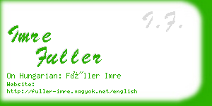 imre fuller business card